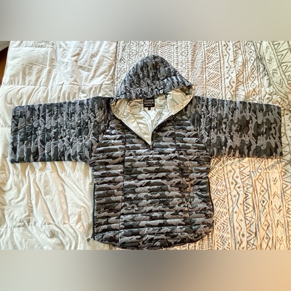 2018  THINK ROYLN  puffer poncho jacket! size M/L! - Picture 5 of 6